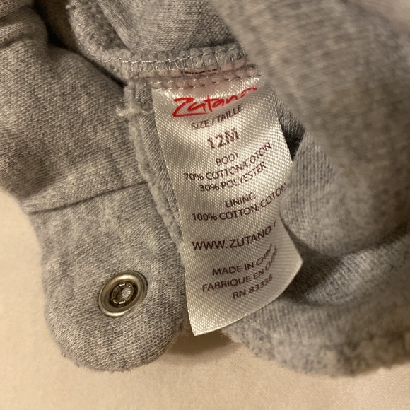 Zutano gray fleece baby booties 12 months - Picture 4 of 4